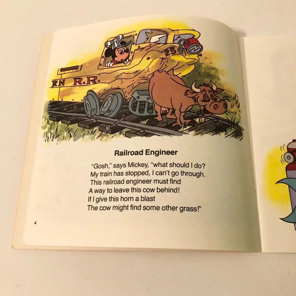 Vtg 1985 Disney Discovery Series Presents  People at Work Book Only No Tape - Picture 9 of 14